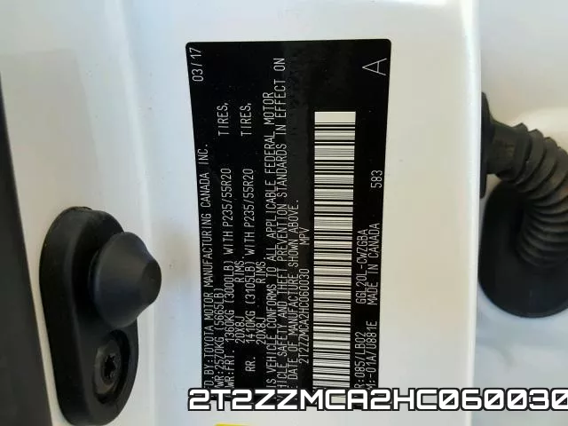 2T2ZZMCA2HC060030 фото 2