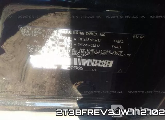 2T3BFREV3JW772702 фото 10