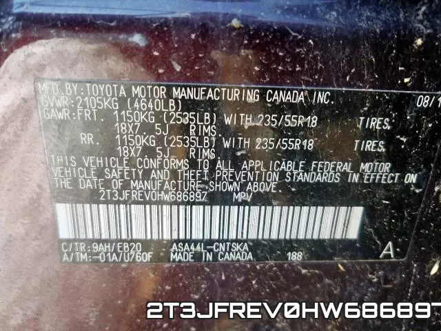 2T3JFREV0HW686897 фото 2