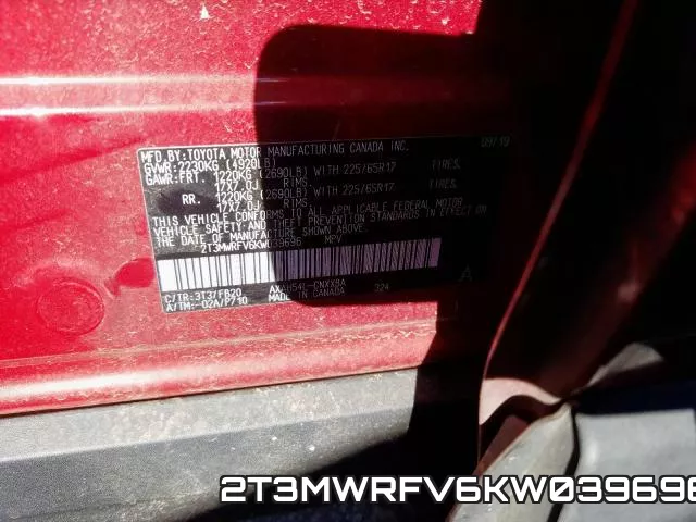 2T3MWRFV6KW039696 фото 2
