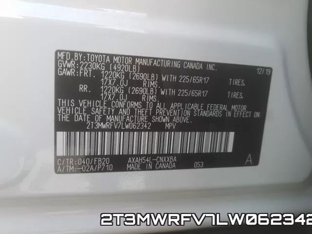 2T3MWRFV7LW062342 фото 2