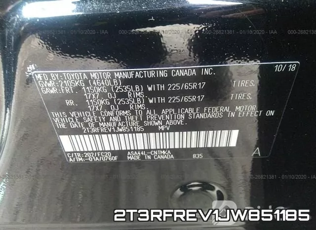 2T3RFREV1JW851185 фото 10