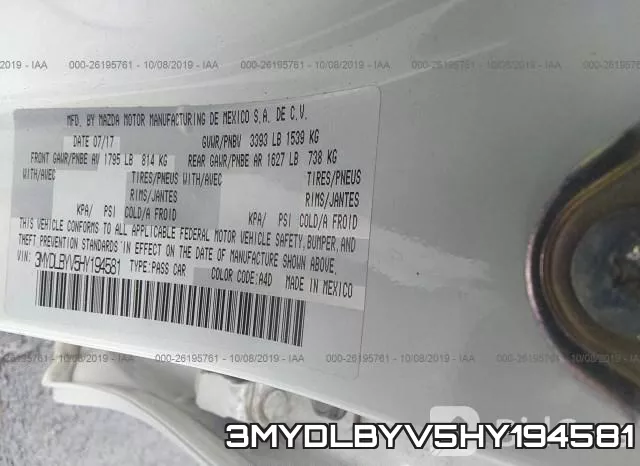3MYDLBYV5HY194581 фото 10