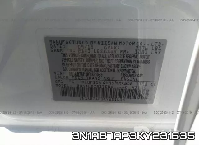 3N1AB7AP3KY231635 фото 10