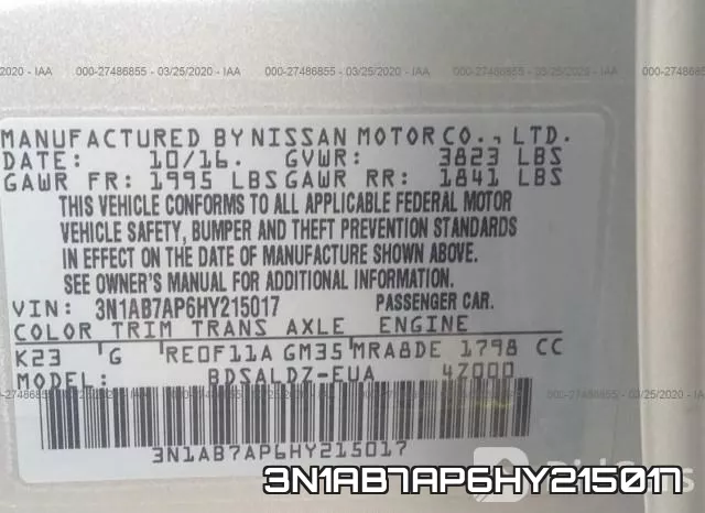 3N1AB7AP6HY215017 фото 10