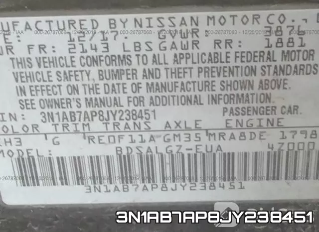 3N1AB7AP8JY238451 фото 10
