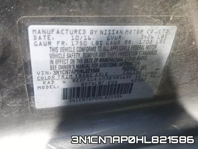 3N1CN7AP0HL821586 фото 2