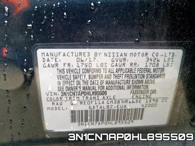 3N1CN7AP0HL895509 фото 2