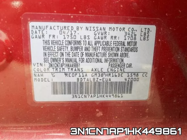 3N1CN7AP1HK449861 фото 2
