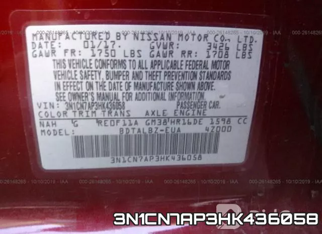 3N1CN7AP3HK436058 фото 10
