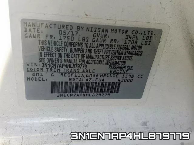 3N1CN7AP4HL879779 фото 2