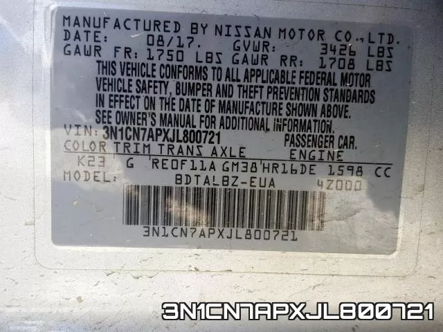 3N1CN7APXJL800721 фото 2