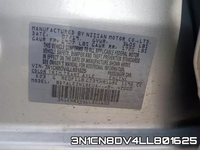 3N1CN8DV4LL801625 фото 2