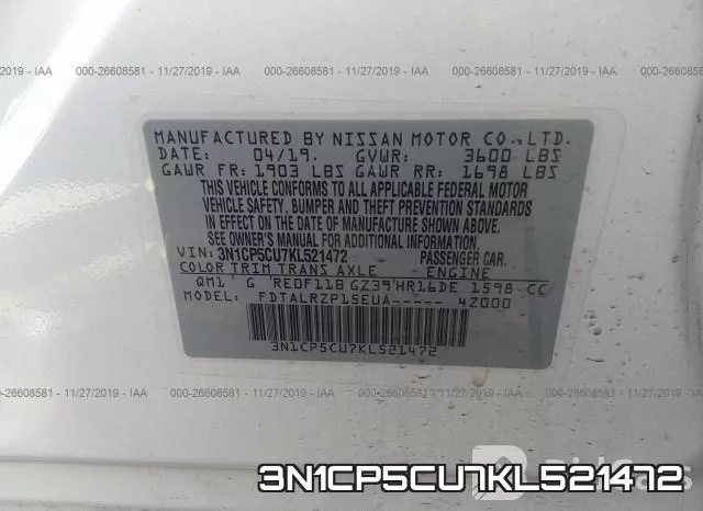 3N1CP5CU7KL521472 фото 10