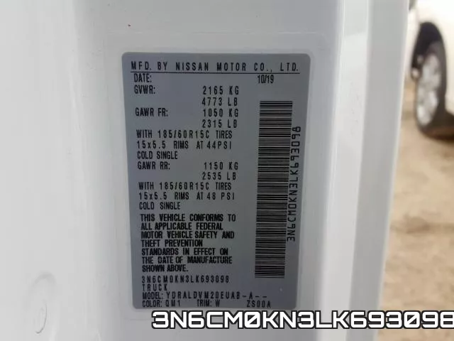 3N6CM0KN3LK693098 фото 2