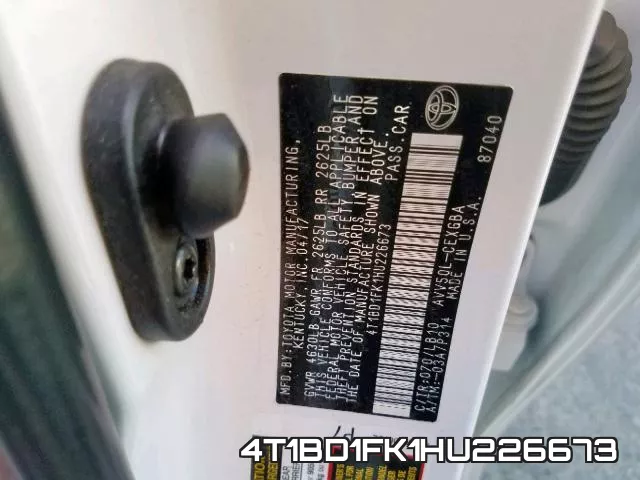 4T1BD1FK1HU226673 фото 2
