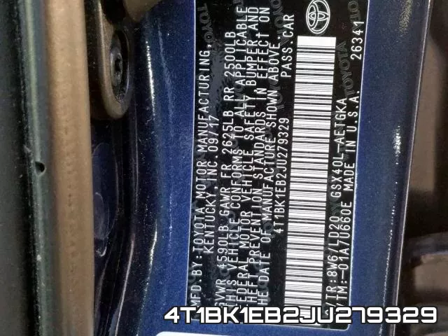 4T1BK1EB2JU279329 фото 2