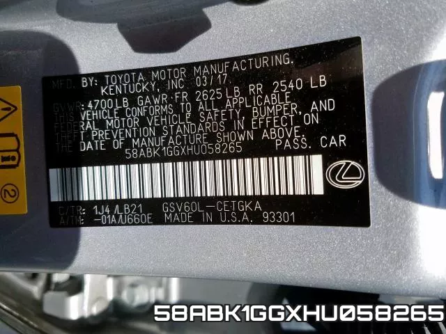 58ABK1GGXHU058265 фото 2
