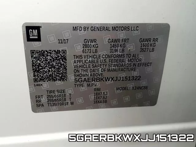5GAERBKWXJJ151322 фото 2