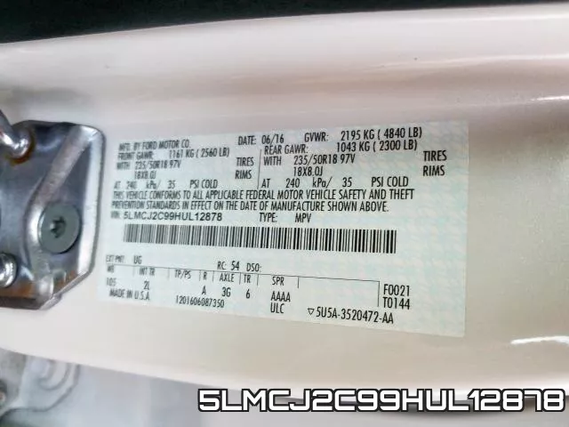 5LMCJ2C99HUL12878 фото 2