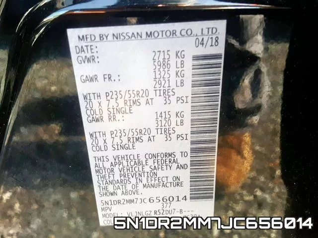 5N1DR2MM7JC656014 фото 2