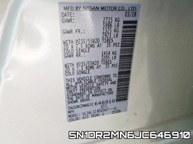 5N1DR2MN6JC646910 фото 2