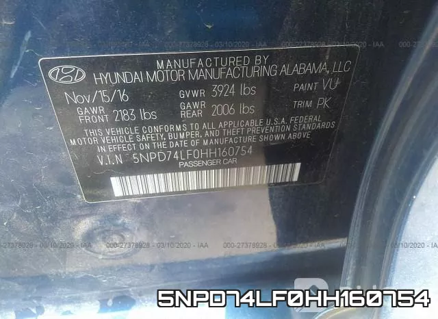 5NPD74LF0HH160754 фото 10