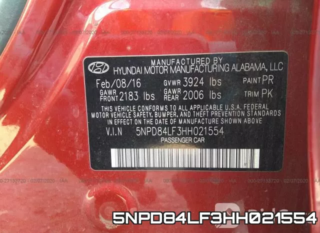 5NPD84LF3HH021554 фото 7