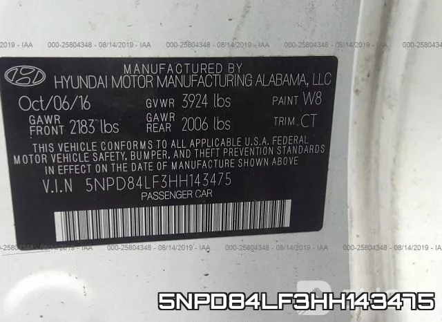 5NPD84LF3HH143475 фото 10