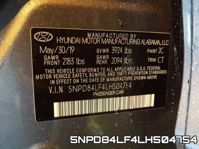 5NPD84LF4LH504754 фото 2