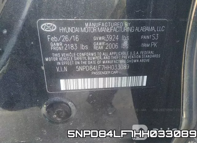 5NPD84LF7HH033089 фото 10