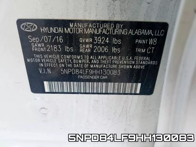 5NPD84LF9HH130083 фото 2