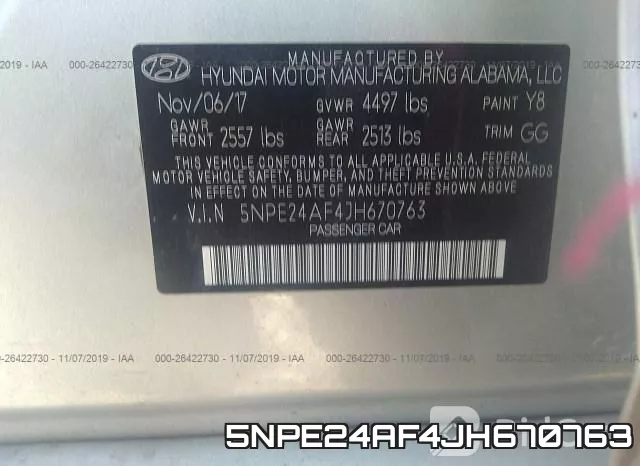 5NPE24AF4JH670763 фото 10