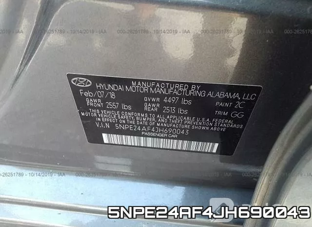 5NPE24AF4JH690043 фото 10