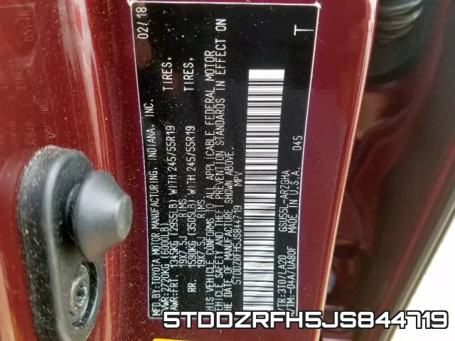 5TDDZRFH5JS844719 фото 2