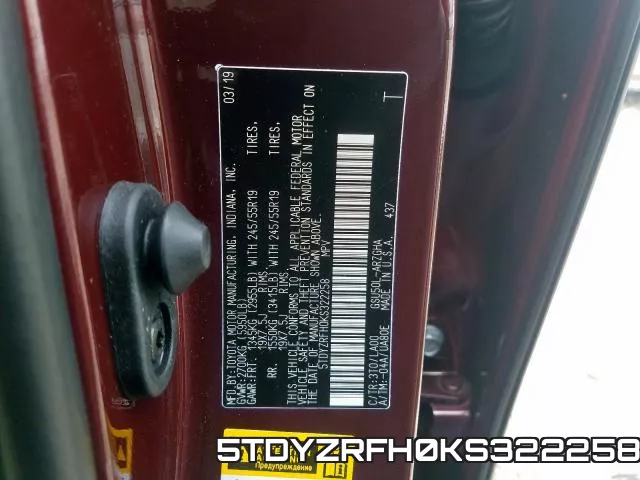 5TDYZRFH0KS322258 фото 2