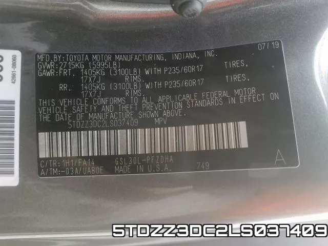 5TDZZ3DC2LS037409 фото 2