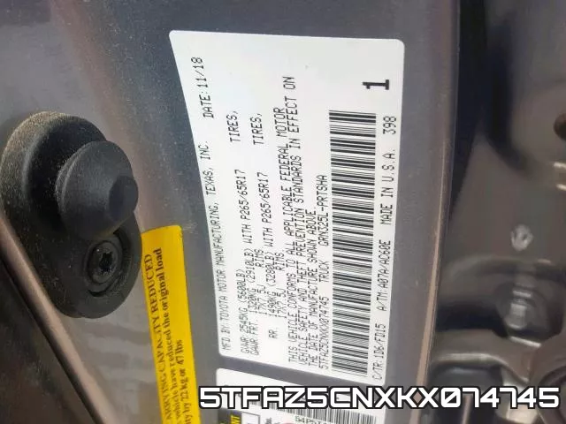 5TFAZ5CNXKX074745 фото 2