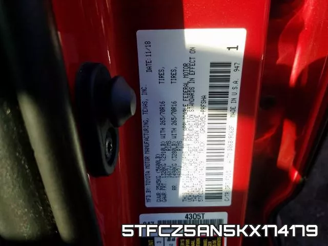 5TFCZ5AN5KX174179 фото 2