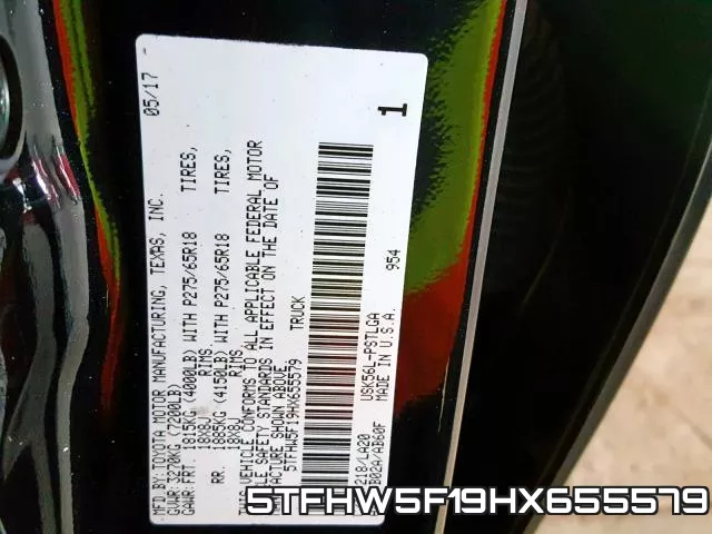 5TFHW5F19HX655579 фото 2