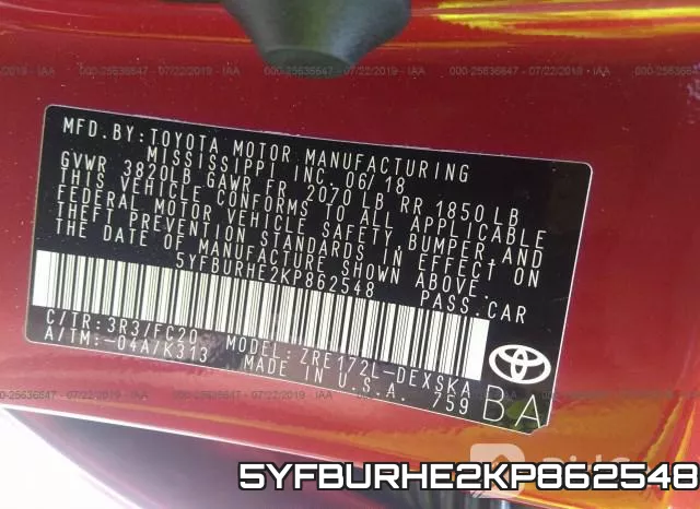 5YFBURHE2KP862548 фото 10