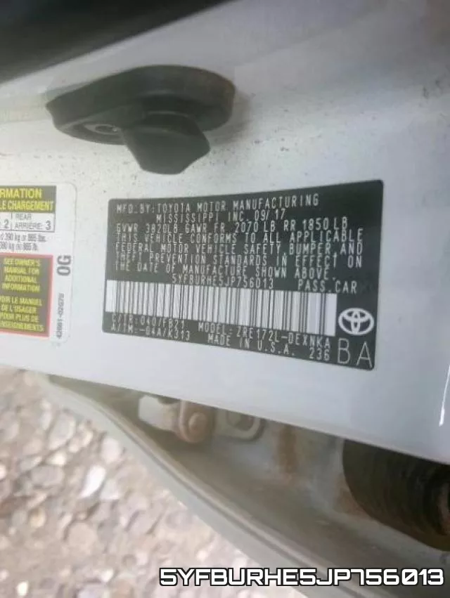 5YFBURHE5JP756013 фото 2