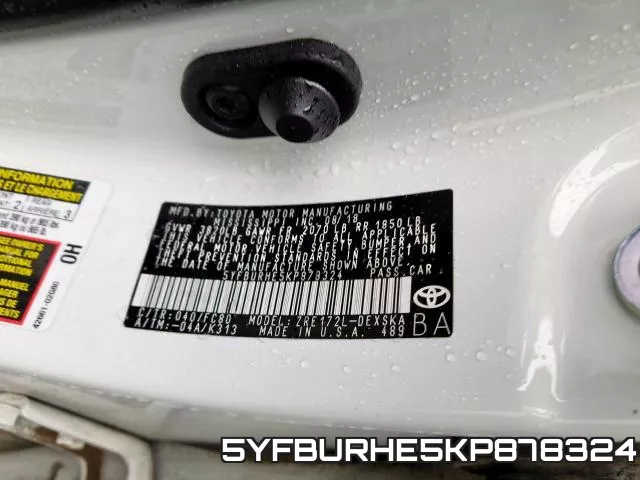5YFBURHE5KP878324 фото 2