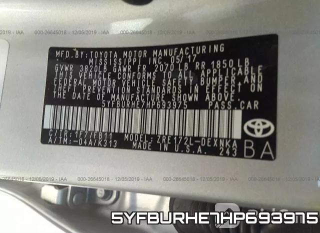 5YFBURHE7HP693975 фото 10