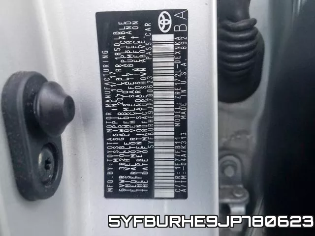 5YFBURHE9JP780623 фото 2