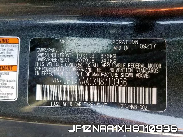 JF1ZNAA1XH8710936 фото 2