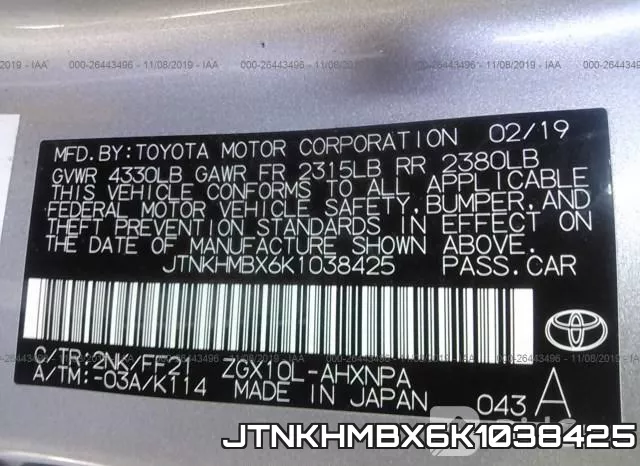 JTNKHMBX6K1038425 фото 10