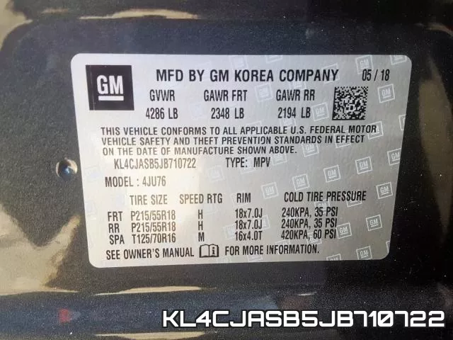 KL4CJASB5JB710722 фото 2