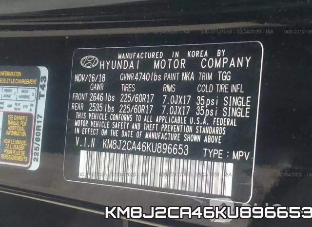 KM8J2CA46KU896653 фото 10