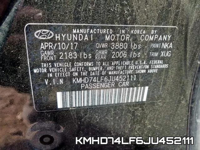 KMHD74LF6JU452111 фото 2